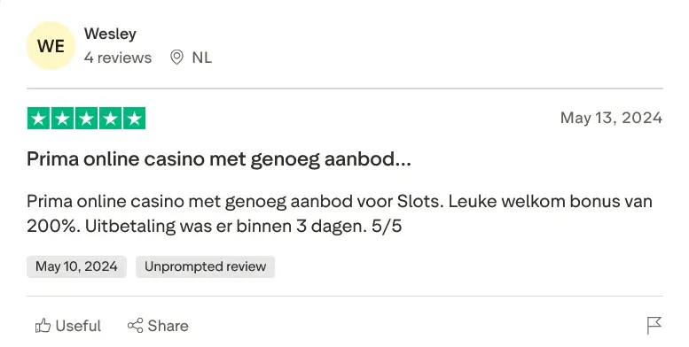 Paradise Play review: groot spelaanbod, snelle uitbetaling, leuke welkomstbonus.